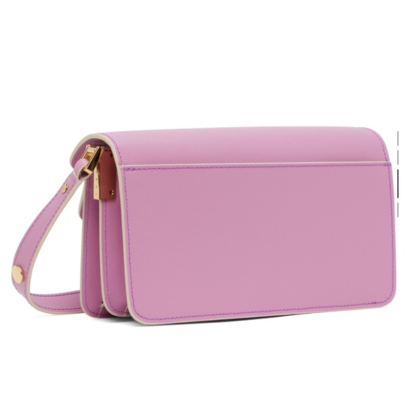 BRAND NEW AUTHENTIC MARNI PURPLE PINK EW Trunk Shoulder Bag - Picture 2 of 8
